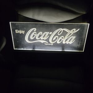Enjoy Coca Cola Light Up Acrilyic Edgelight Sign Good Cond.